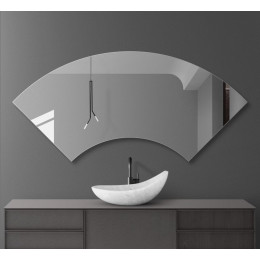Полукруглое зеркало c подсветкой для ванной комнаты Ресифи